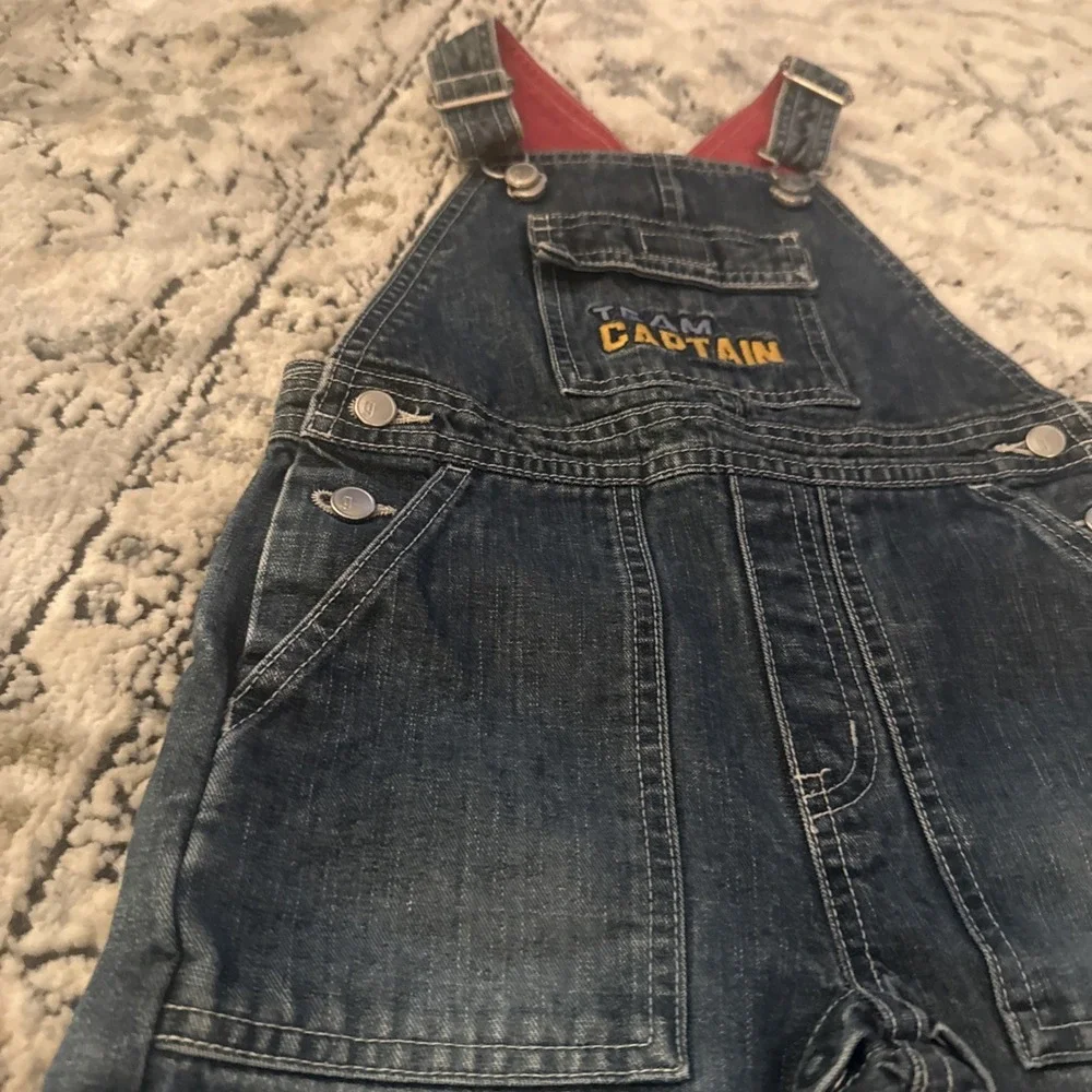 Vintage Gymboree Toddlers Overalls 100% Cotton Team Captain Snap Crotch 2T 2006